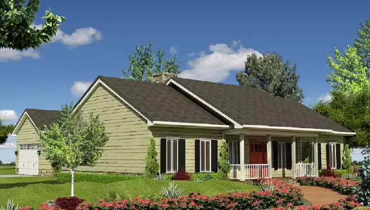 image of single story country house plan 3293